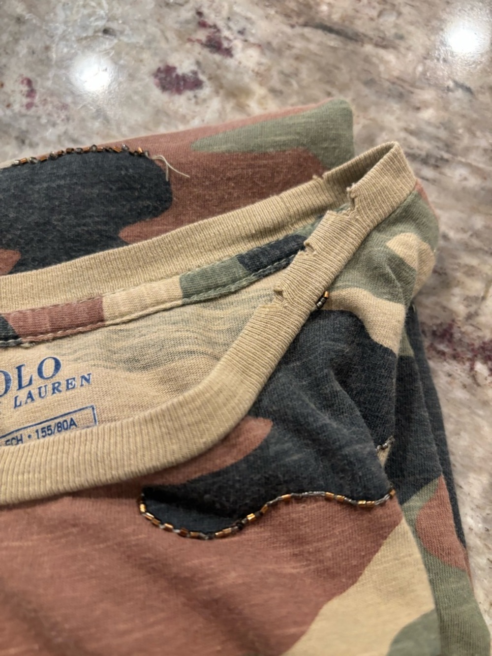 Polo by Ralph Lauren Camo Tee in Green/Tan/Black - Picture 9 of 11